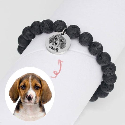 Personalized Stainless Steel Brand Pet Portrait Bracelet