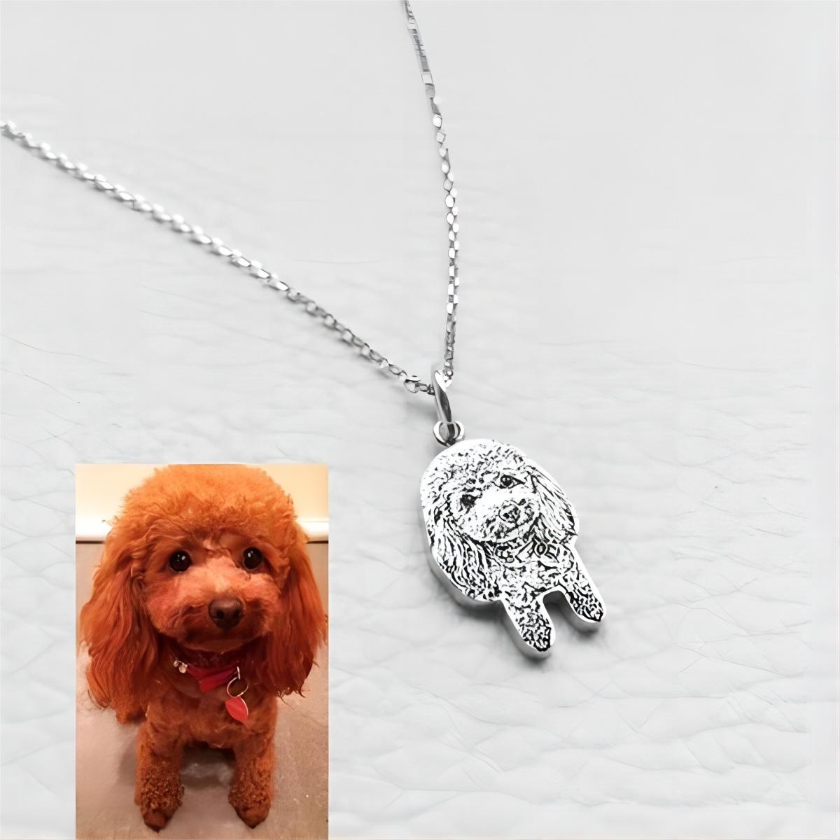 DIY Personalized Laser Stainless Steel Pet Photo Necklace