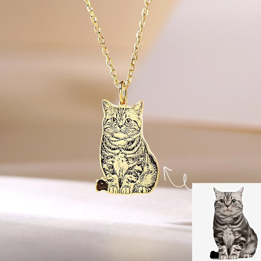 DIY Personalized Laser Stainless Steel Pet Photo Necklace